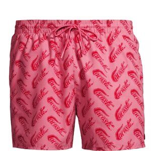 LACOSTE Men's Graphic Logo Swim Shorts-UNISEX-NWT $98